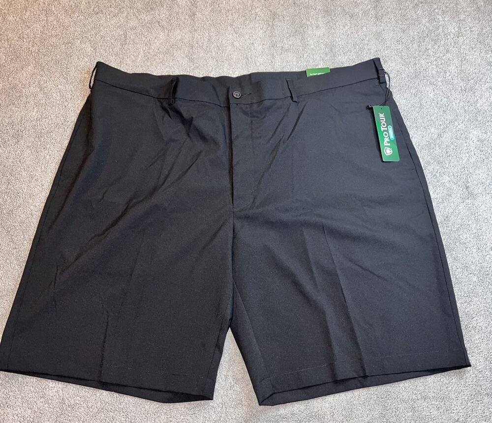 Pro Tour Ultimate Tech Golf Shorts Men's NWT Caviar Black Performance Stretch 42